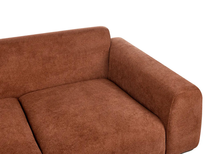 Sofa 2 Seater Fabric Golden Brown Demacio