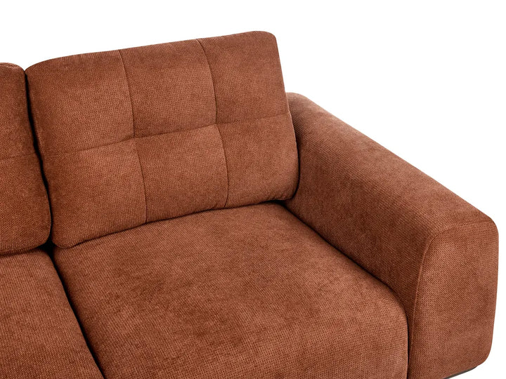 Sofa 2 Seater Fabric Golden Brown Demacio