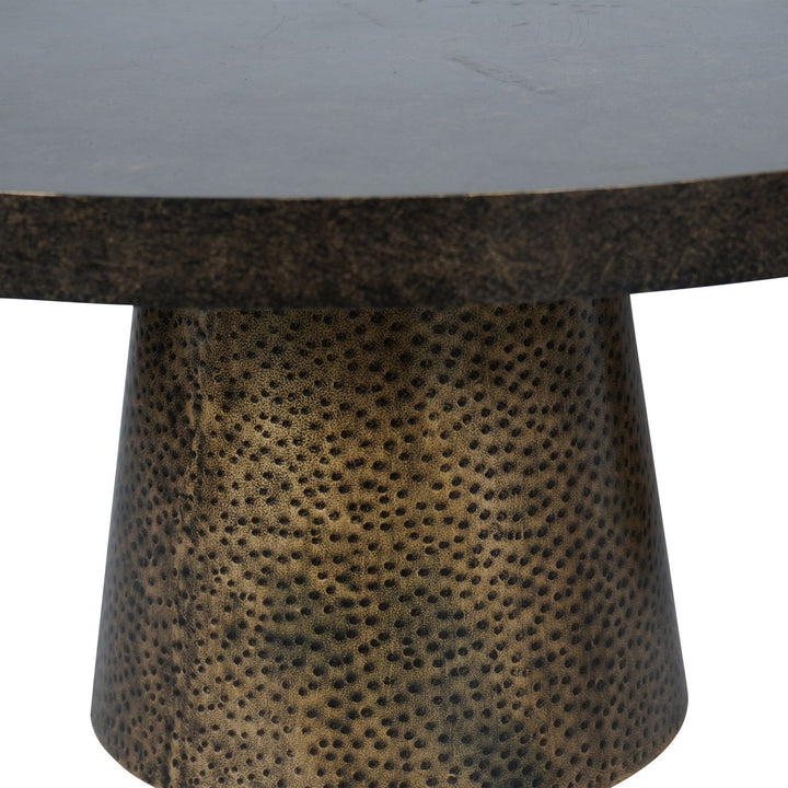Libra Sandbanks Set of 2 Iron Coffee Tables in Rustic Antique Gold