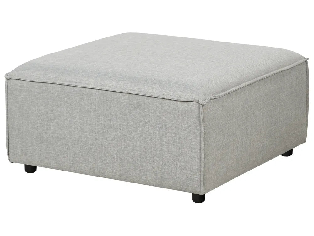 Modular Corner Sofa 3 Seater Fabric Light Grey with Ottoman Right Hand Oakham