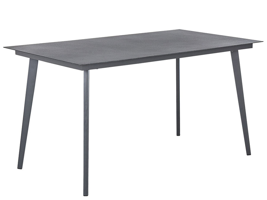 Mileto Garden Dining Table 140 cm 80 cm Glass Grey