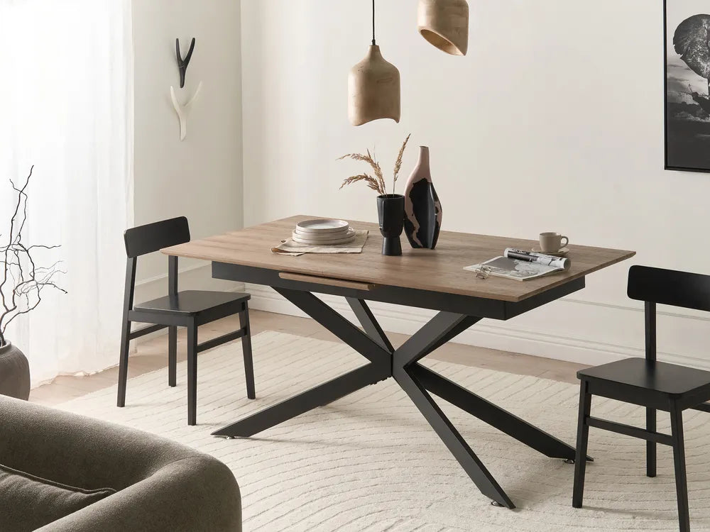 Dining Table Light Brown 160/200 cm 90 cm Kody