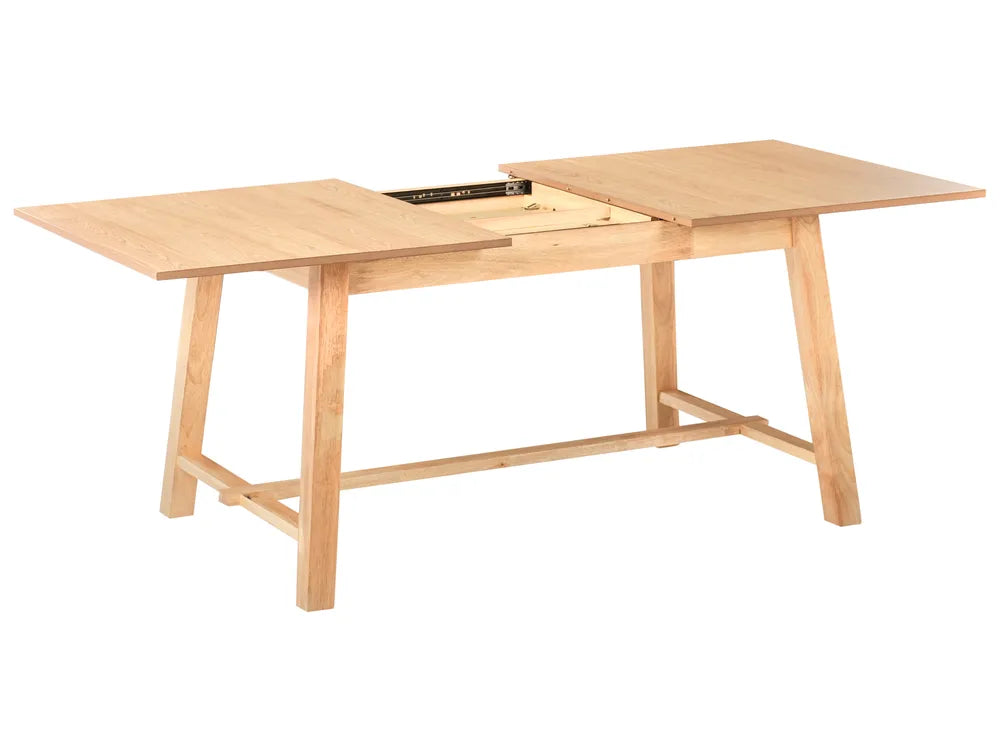 Extending Dining Table Light Ash Wood 160/200 cm 90 cm Garell
