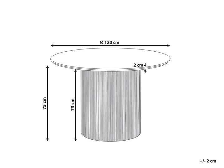 Dining Table Light Brown 120 cm 120 cm Friedhorst