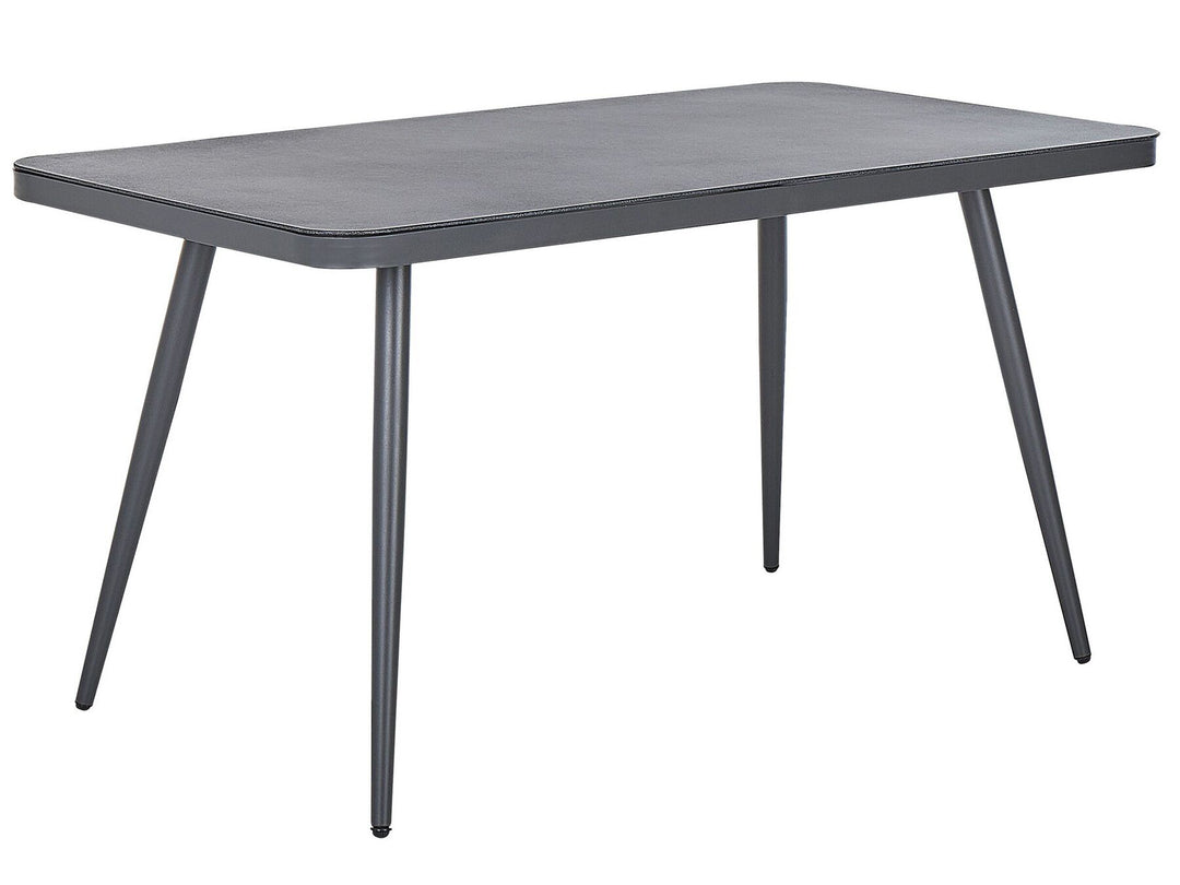 Lipari Garden Dining Table 140 cm 80 cm Glass Grey