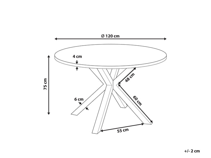 Malleto Garden Dining Table  120 cm 120 cm Glass Dark Grey