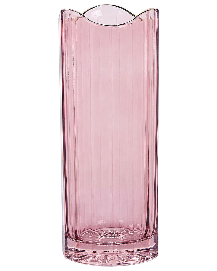 Perdiki Flower Vase Glass 30 cm Pink