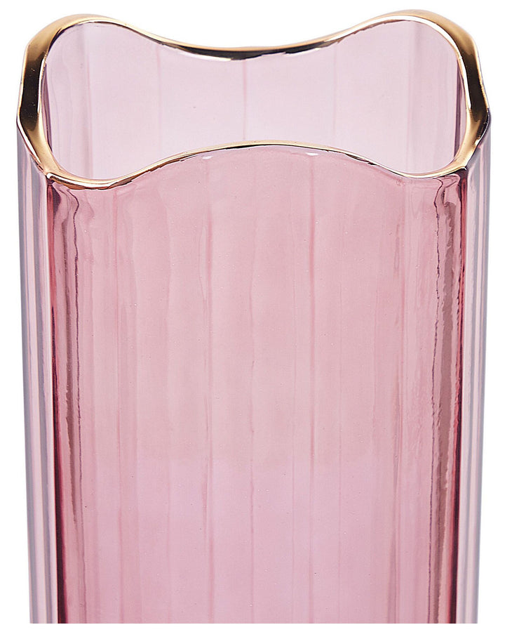Perdiki Flower Vase Glass 30 cm Pink