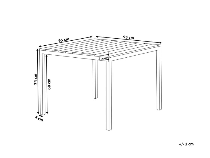 Prato Garden Dining Table 95 cm 95 cm Grey