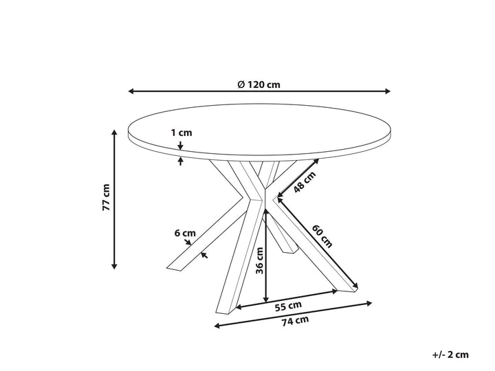 Maletto Garden Dining Table 120 cm 120 cm Glass White