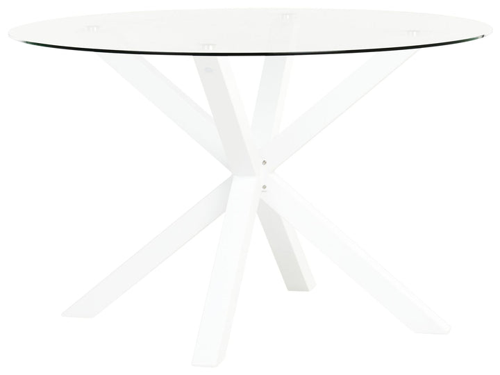 Maletto Garden Dining Table 120 cm 120 cm Glass White