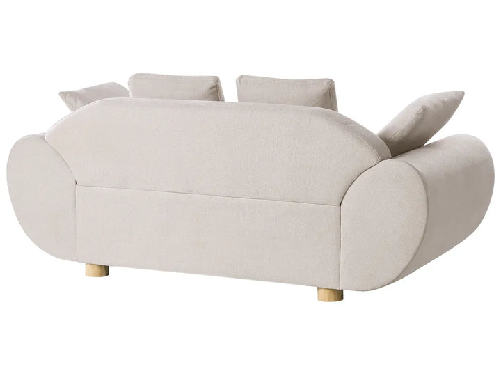 Sofa 2 Seater Fabric Light Beige Ashland