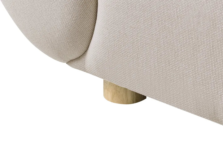 Sofa 2 Seater Fabric Light Beige Ashland