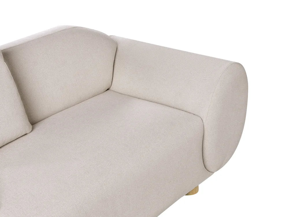 Sofa 2 Seater Fabric Light Beige Ashland