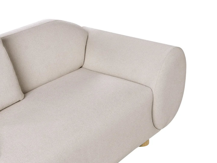 Sofa 2 Seater Fabric Light Beige Ashland