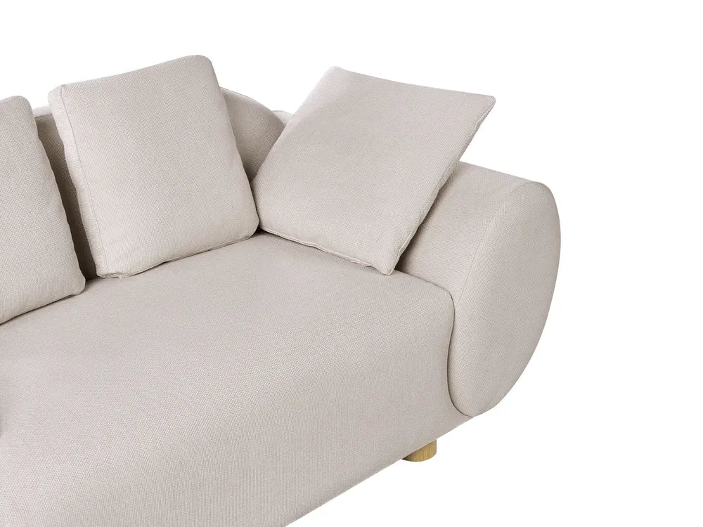 Sofa 2 Seater Fabric Light Beige Ashland