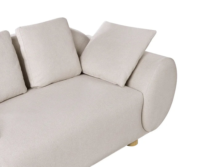 Sofa 2 Seater Fabric Light Beige Ashland