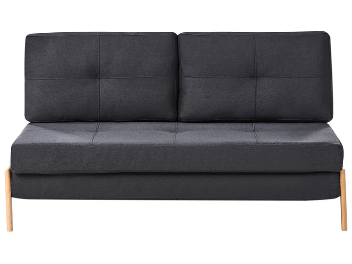 Black sofa bed with wooden legs