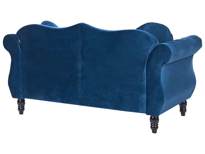 Sofa 2 Seater Velvet Navy Blue Drinel
