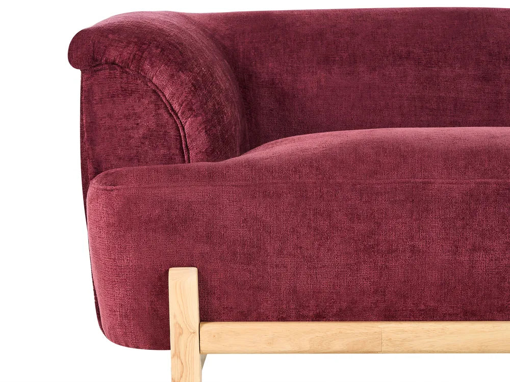 Sofa 2 Seater Chenille Burgundy Ashtin