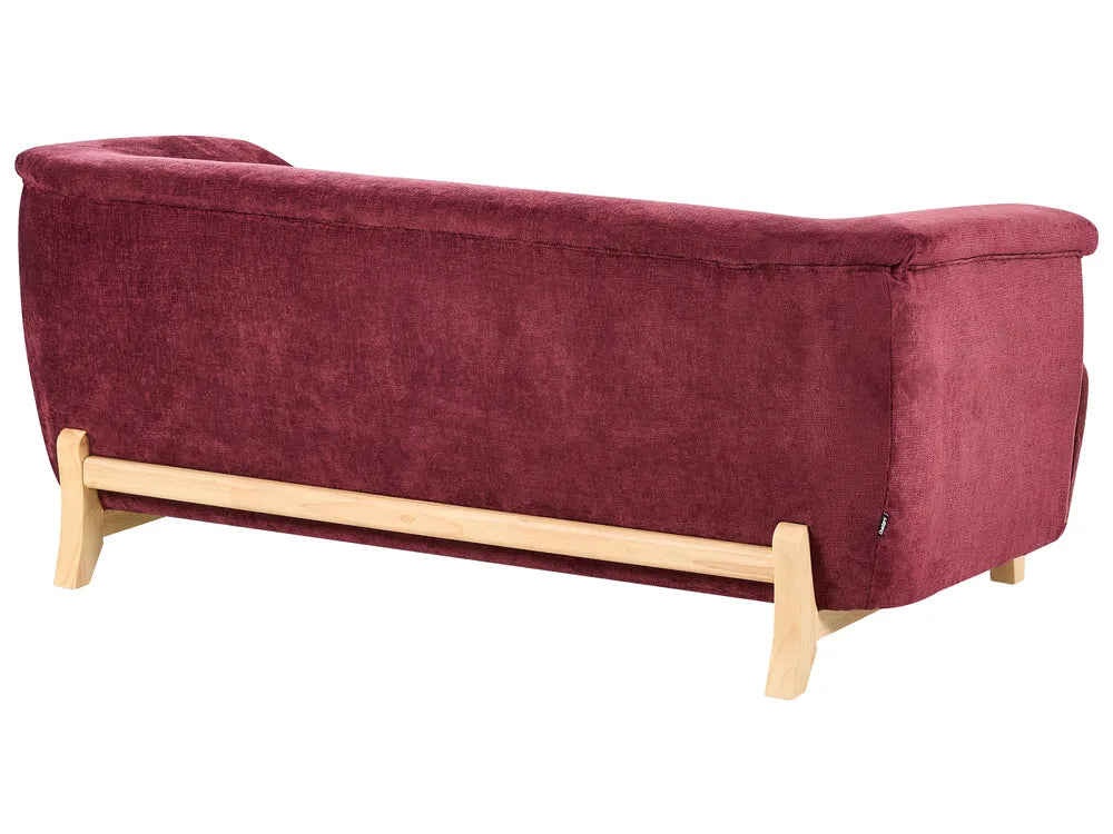 Sofa 2 Seater Chenille Burgundy Ashtin