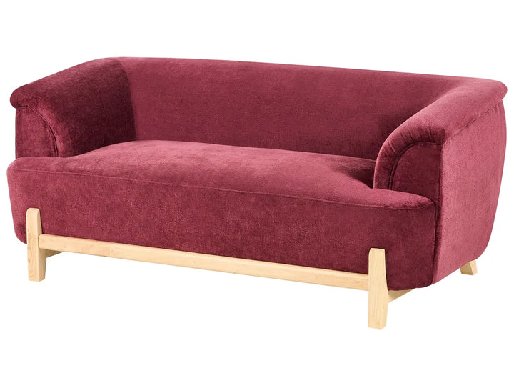 Sofa 2 Seater Chenille Burgundy Ashtin