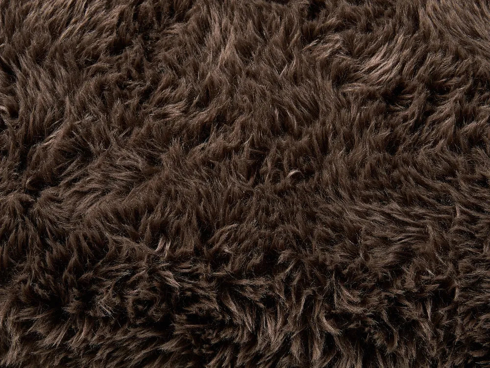 Sofa 2 Seater Faux Fur Dark Brown Askolds