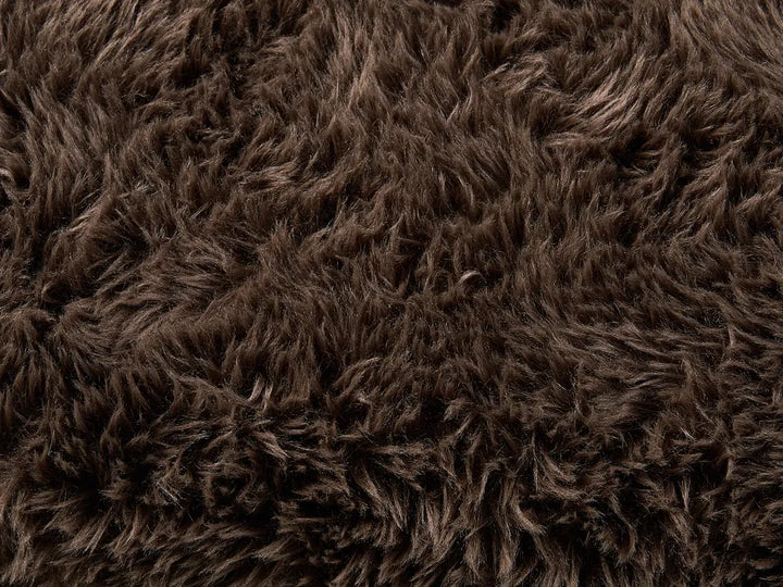 Sofa 2 Seater Faux Fur Dark Brown Askolds