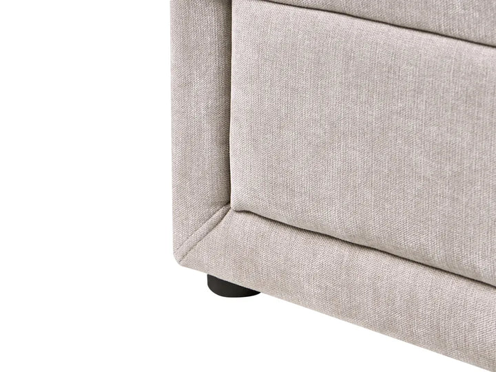 Ottoman Bed Chenille 180 x 200 cm (EU Super King) Taupe Chandler