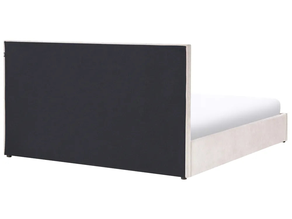 Ottoman Bed Chenille 180 x 200 cm (EU Super King) Taupe Chandler