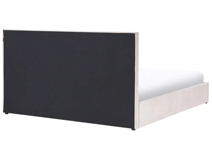 Ottoman Bed Chenille 180 x 200 cm (EU Super King) Taupe Chandler