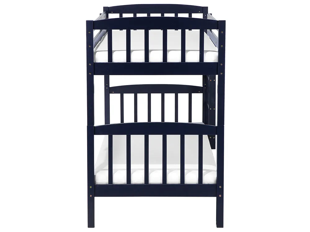 Bunk Bed Pine Wood 90 x 200 cm (EU Single) Navy Blue Daury