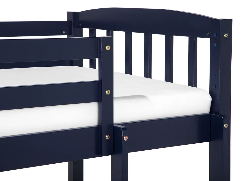 Bunk Bed Pine Wood 90 x 200 cm (EU Single) Navy Blue Daury