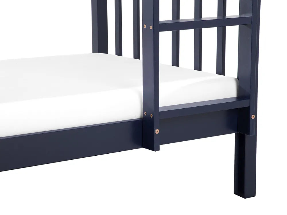 Bunk Bed Pine Wood 90 x 200 cm (EU Single) Navy Blue Daury