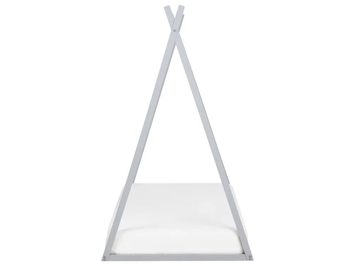 Kids Bed Teepee Pine Wood 90 x 200 cm (EU Single) Grey Akkie