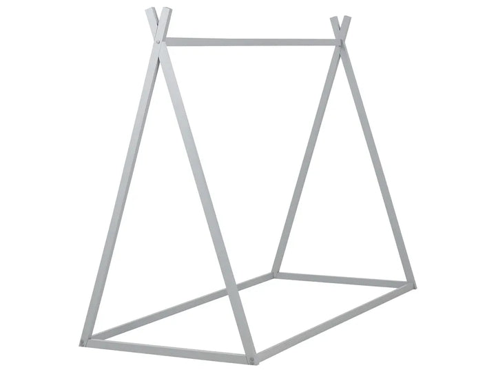 Kids Bed Teepee Pine Wood 90 x 200 cm (EU Single) Grey Akkie
