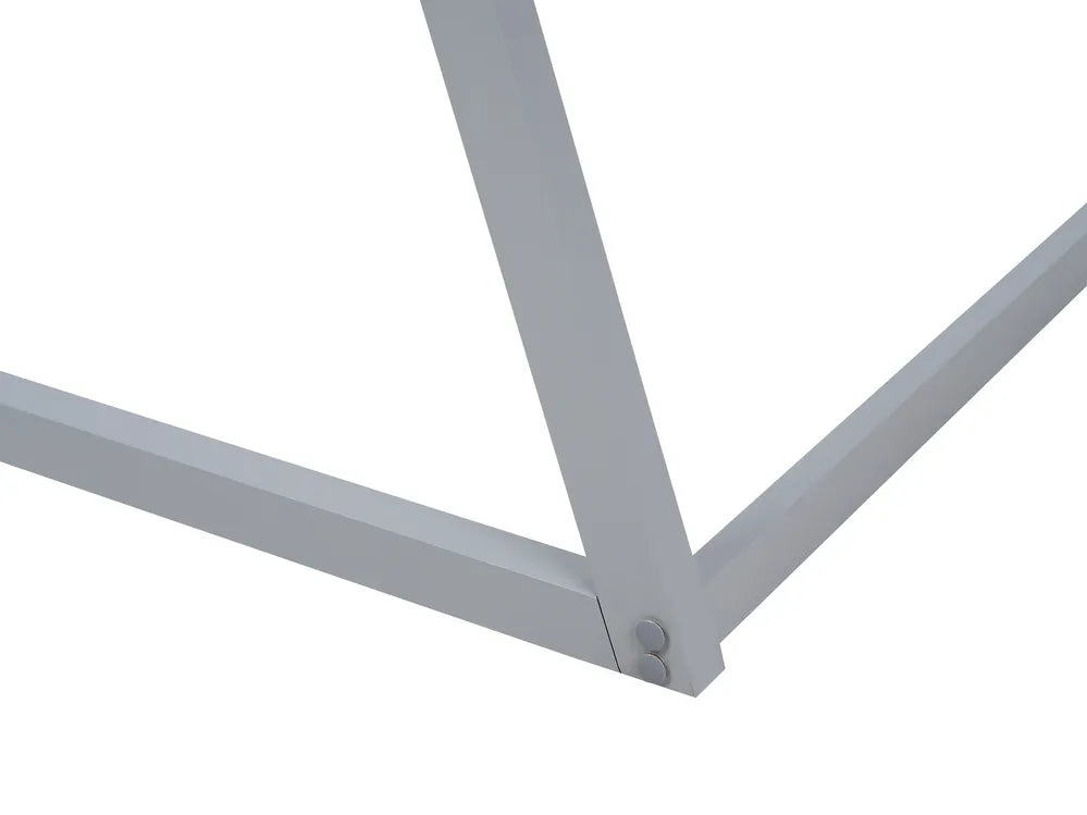 Kids Bed Teepee Pine Wood 90 x 200 cm (EU Single) Grey Akkie