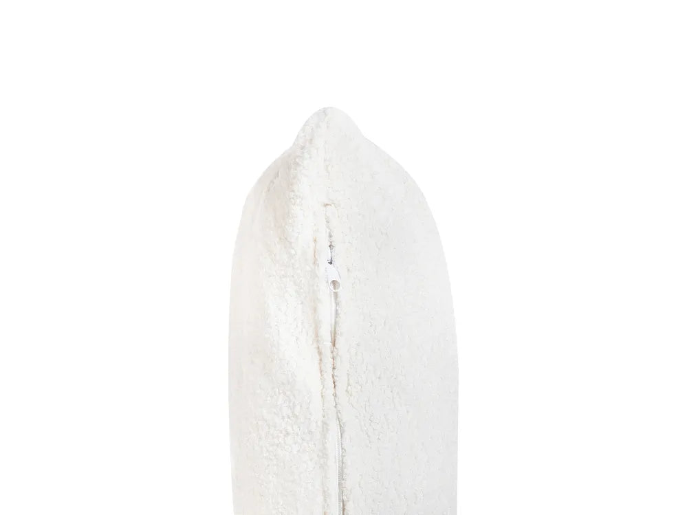 Corner Sofa Bed 4 Seater Boucle Off-White Right Hand Alarick