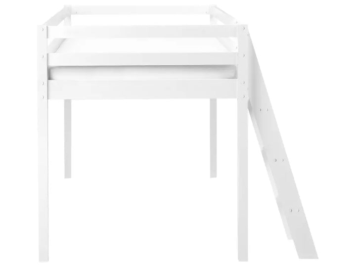 Mid Sleeper Bed Pine Wood 90 x 200 cm (EU Single) White Gieze