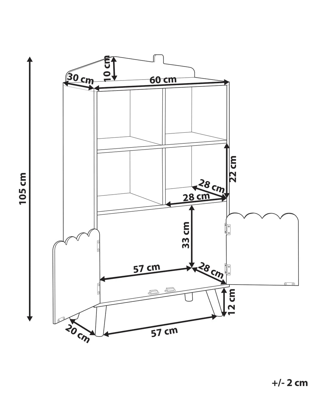 2 Tier Shelving Unit 105 cm Light Green Bayze