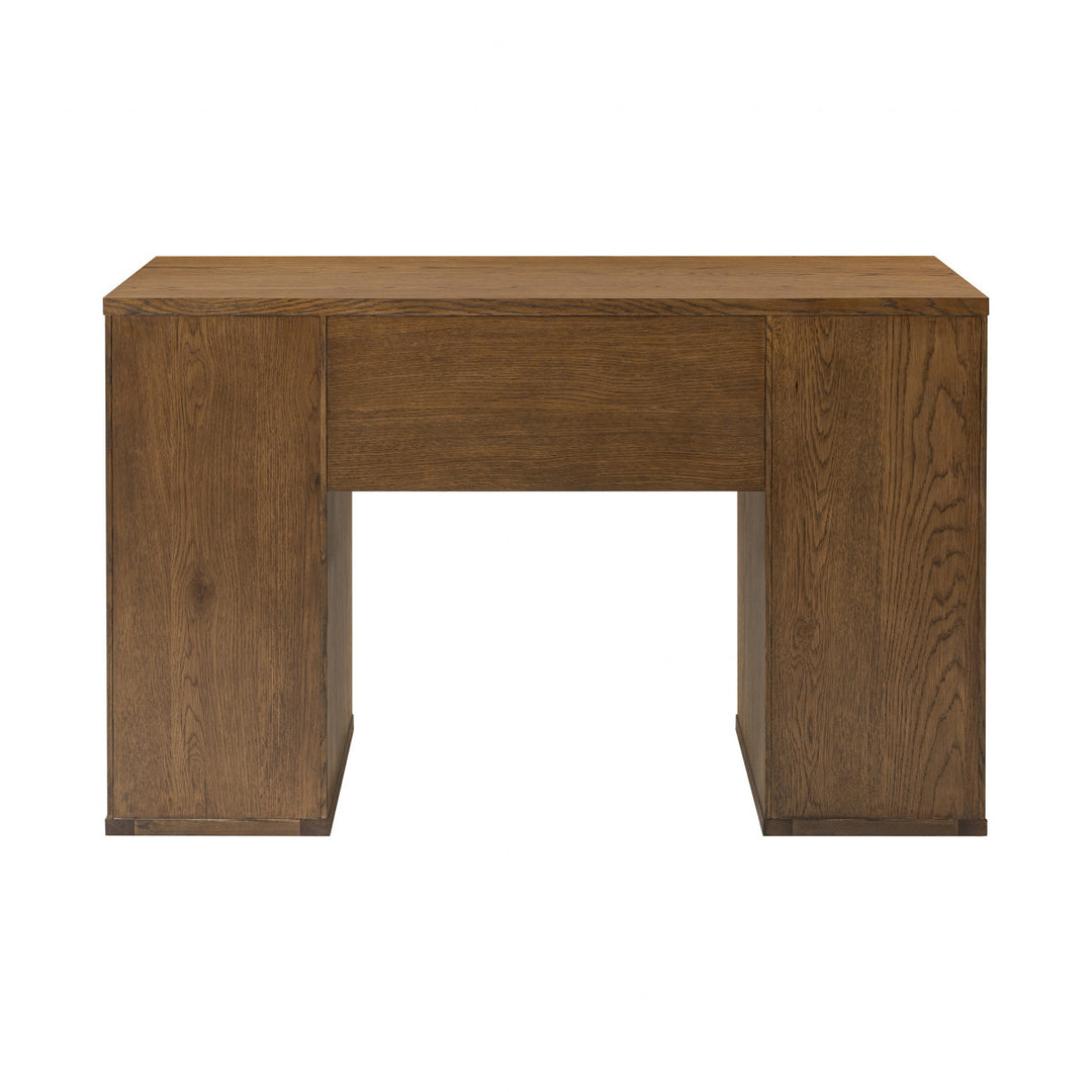 D.I. Designs Charlton Ribbed Walnut Oak Wood Desk