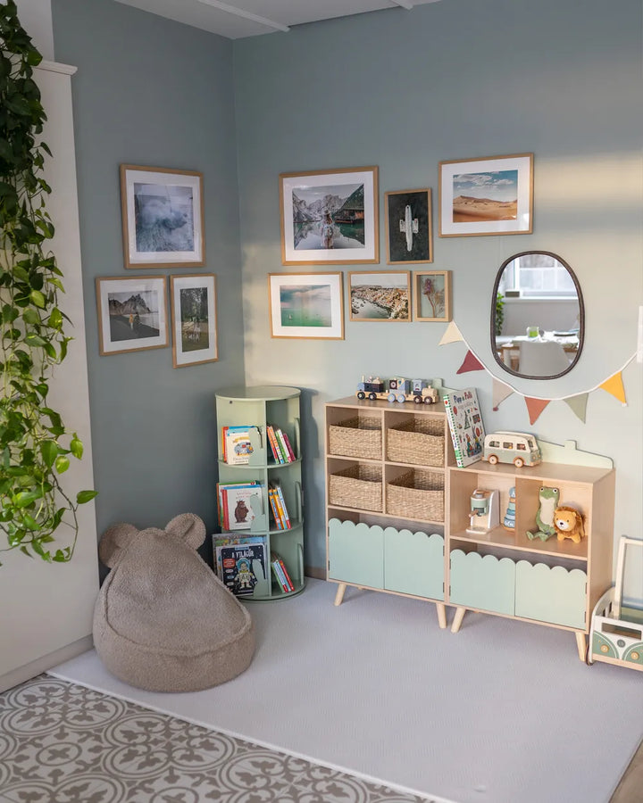 2 Tier Shelving Unit 105 cm Light Green Bayze