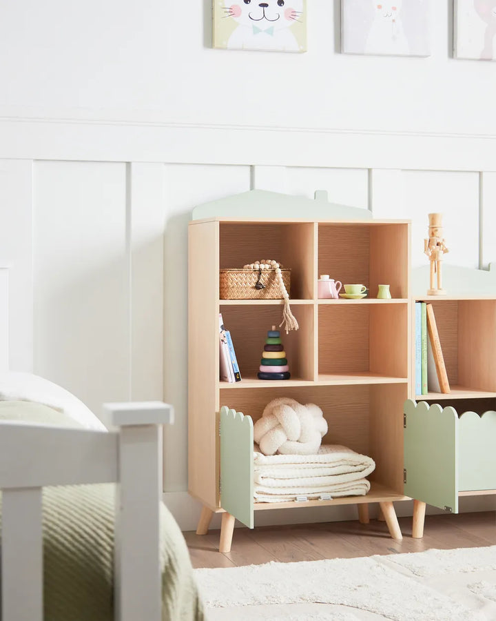 2 Tier Shelving Unit 105 cm Light Green Bayze