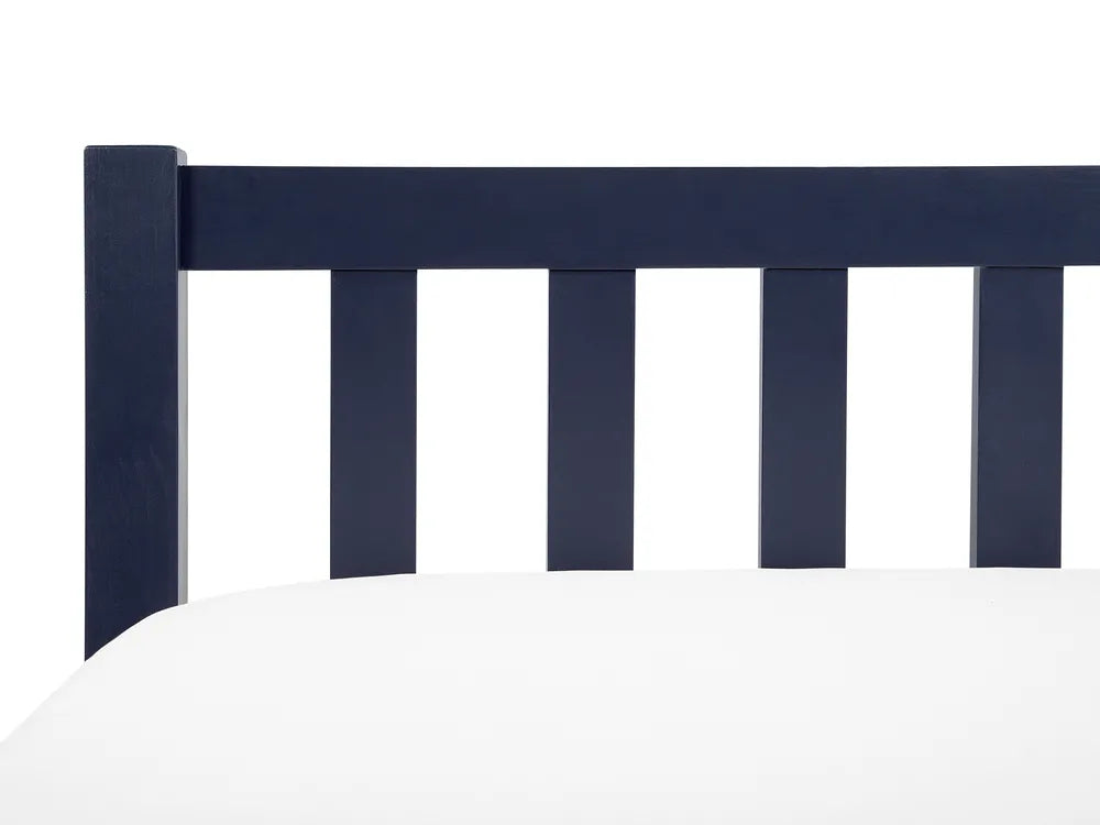 Bed Pine Wood 140 x 200 cm (EU Double) Navy Blue Clareville