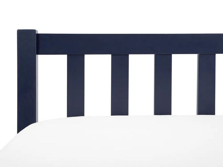 Bed Pine Wood 140 x 200 cm (EU Double) Navy Blue Clareville
