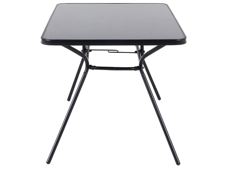 Livo Garden Dining Table  140 cm 80 cm Glass Black