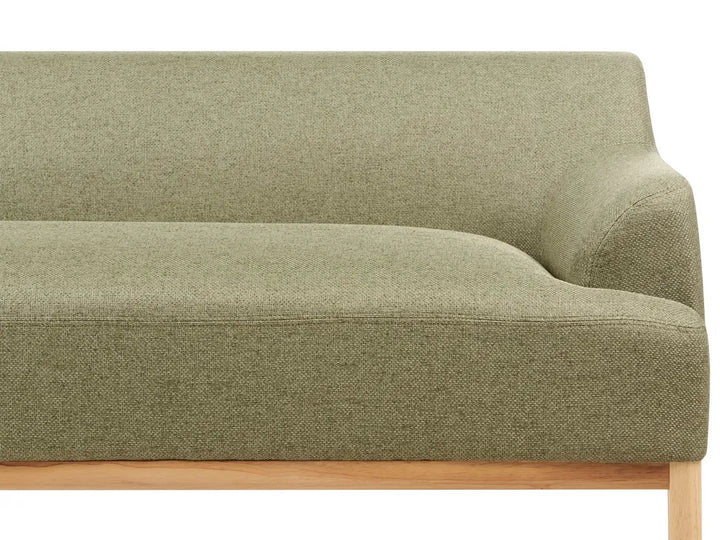 Corner Sofa 3 Seater Fabric Olive Green Right Hand Azuri