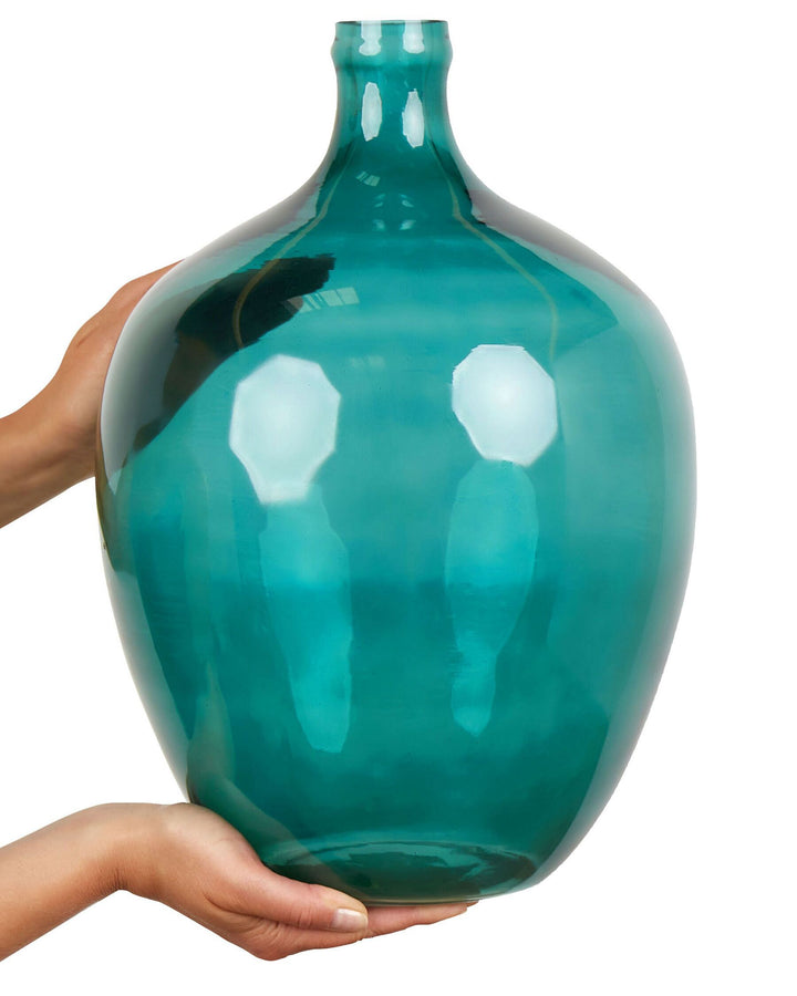 Roti Flower Vase Glass 39 cm Turquoise