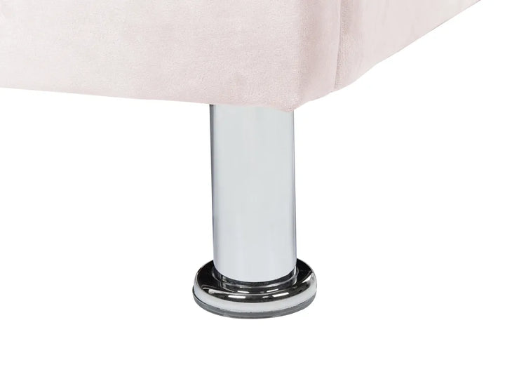 Bed Velvet 90 x 200 cm (EU Single) Pastel Pink Jazzae