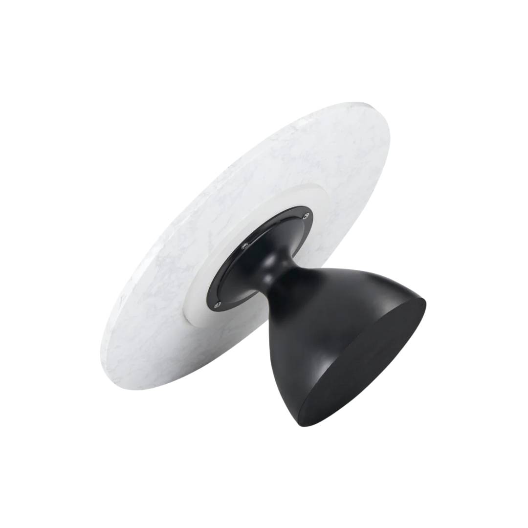 Hazel Black & White Marble Round Coffee Table